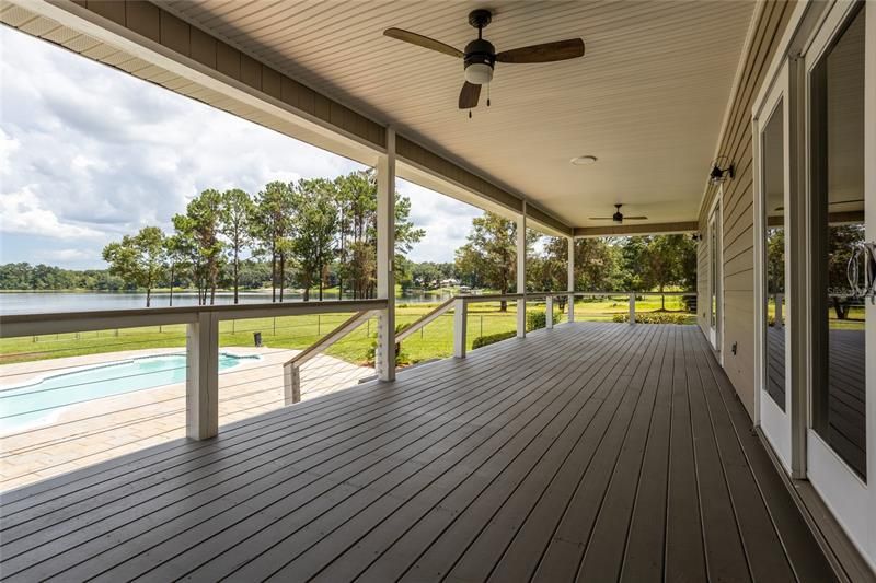 Oversized Back Deck With Beautiful Panoramic Views Of Entire Lake