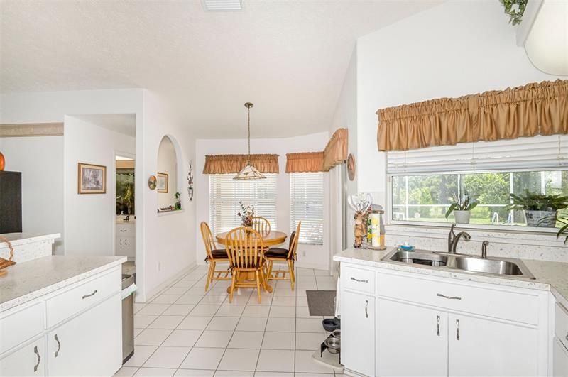 Galley Kitchen Open To Breakfast Nook & Family Room