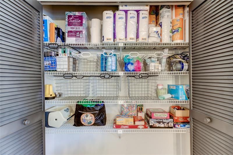 well stocked pantry.. Plus room for your own storage! Games and Hygiene Items too!