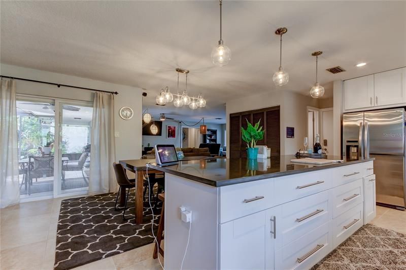 The kitchen (10x20) is the heart of this beautiful updated home! onlooks a great room open concept
