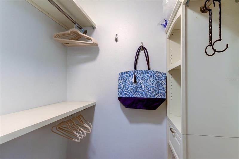 Owners retreat walk in closet ( 5.7x 4.7) is designed intelligently for maximum storage