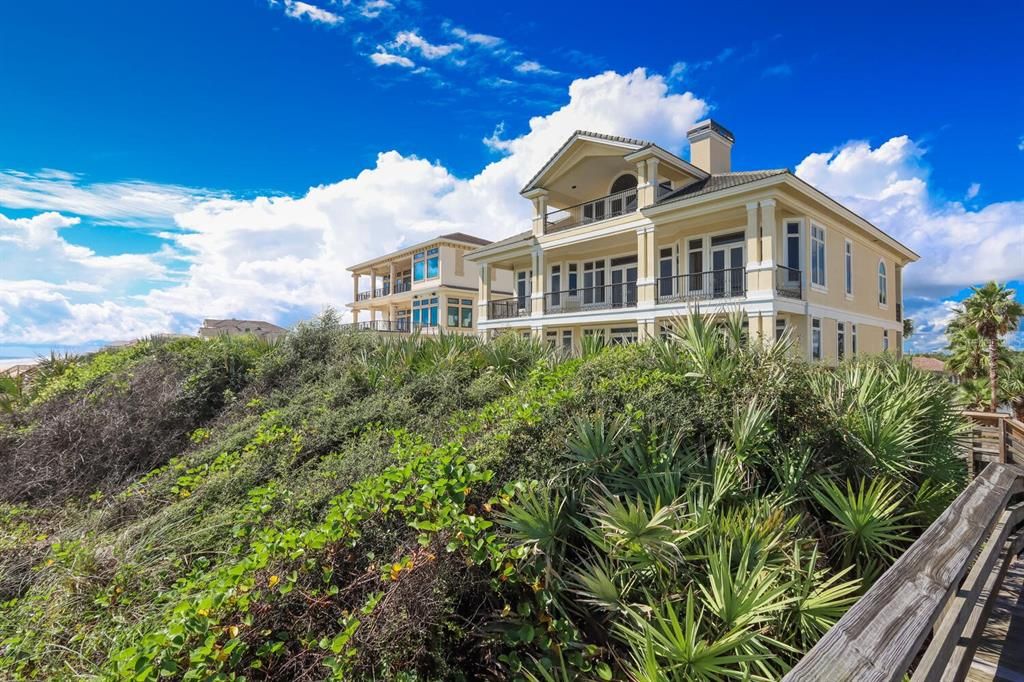 View of the home from the beach