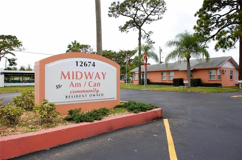 MIDWAY TRAILER Entrance Sign