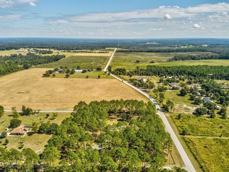 Drone Aerial View of the Property and Surrounding Area Looking East.