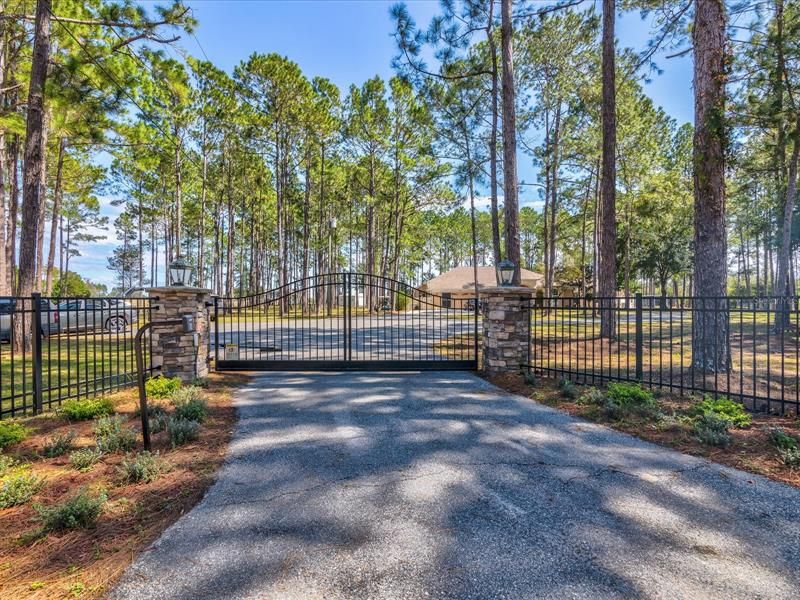 View of the Private Front Gate Access to the Property