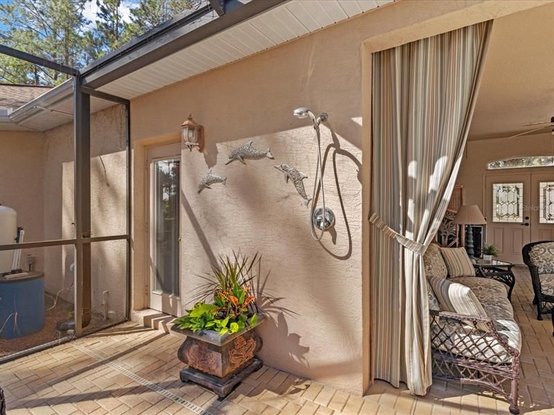 Outdoor Shower for the Pool Area