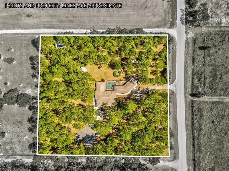 Drone Aerial View of the Huge 3.5 Acre Property