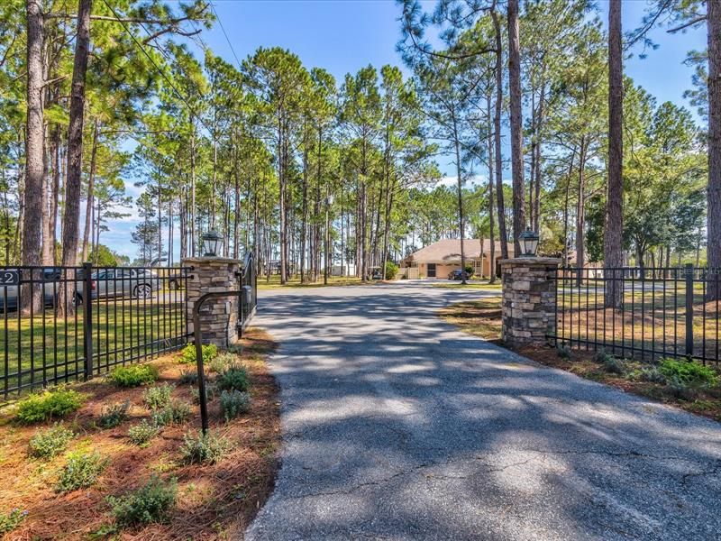 View of the Private Front Gate Access to the Property, Opened