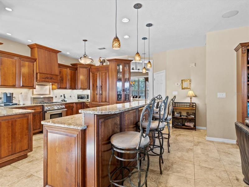 Another View of this Custom, Showstopper Kitchen Area