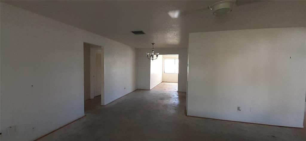 View of Dining area with Fam Rm in background