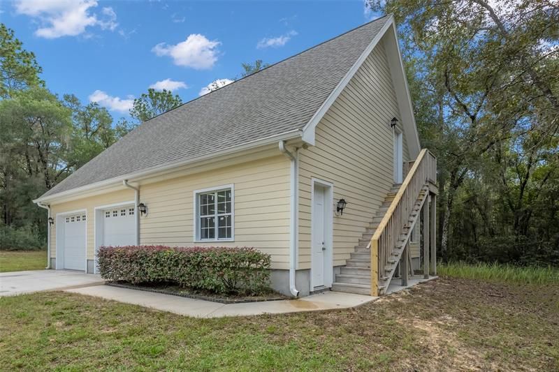 stairs to upper detached garage