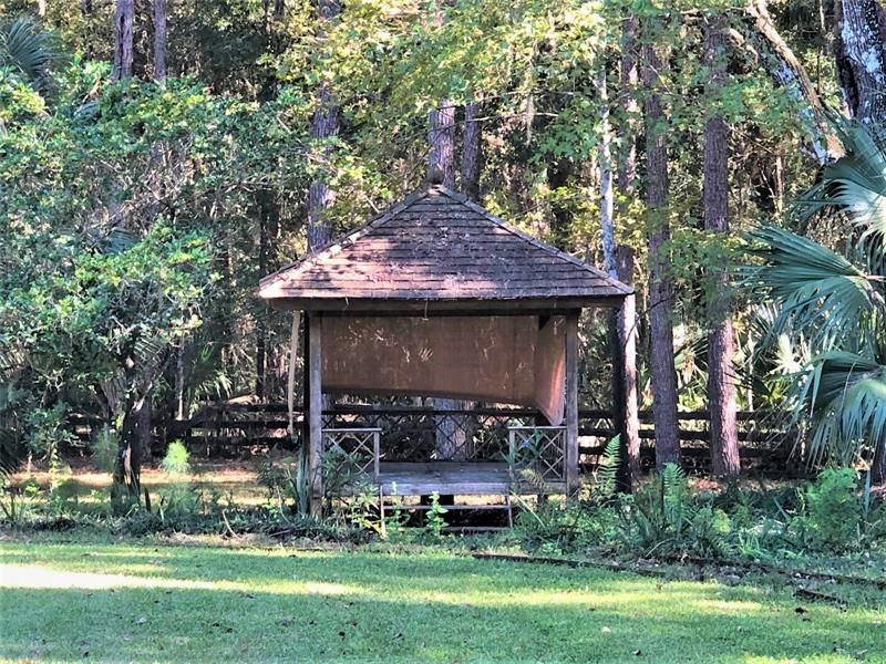 CHARMING GAZEBO PERFECT FOR QUIET MOMENTS ON THE PROPERTY