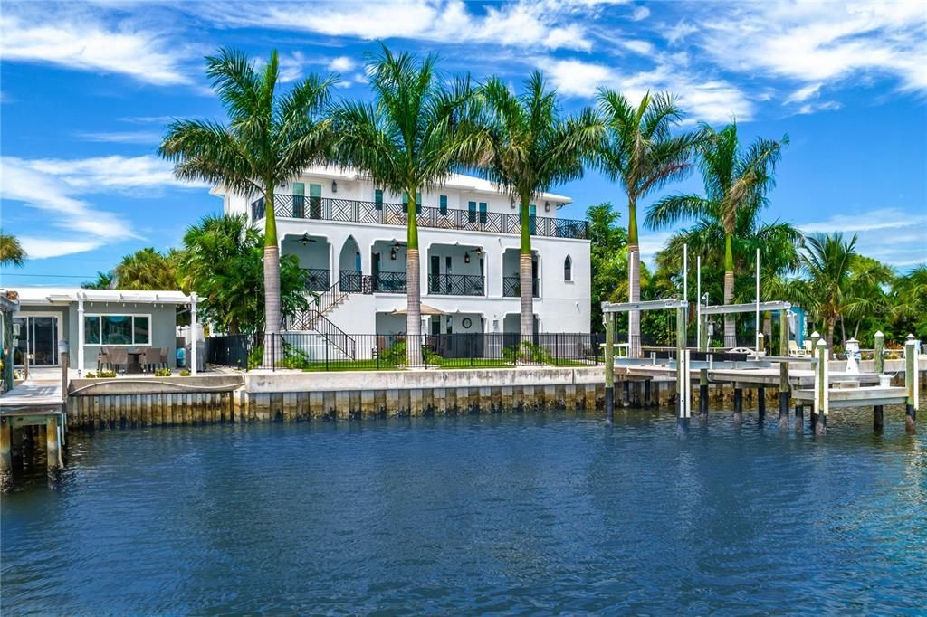 Custom built, waterfront home on Indian Rocks Beach