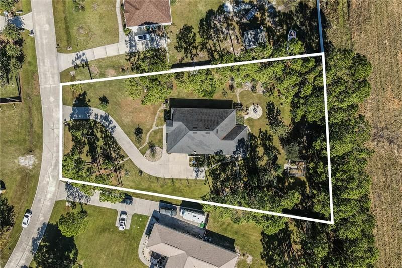 nice Pie shaped lot. Backs up to Buck Lake Wildlife Management Area. Concrete driveway has enough room to have guests park