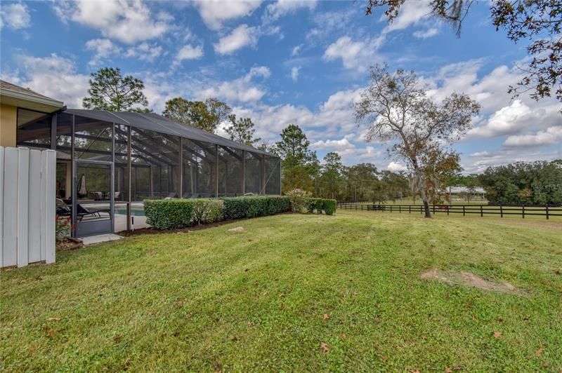 Side view of house/pool