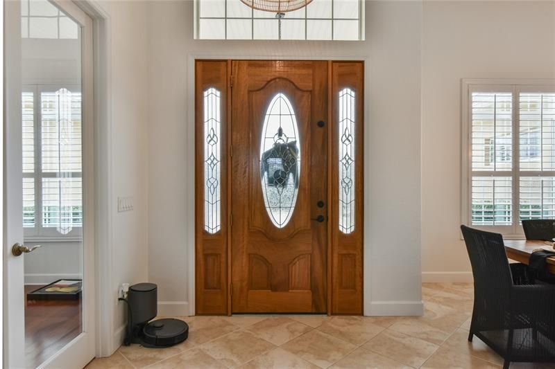 Entrance solid mahogany door