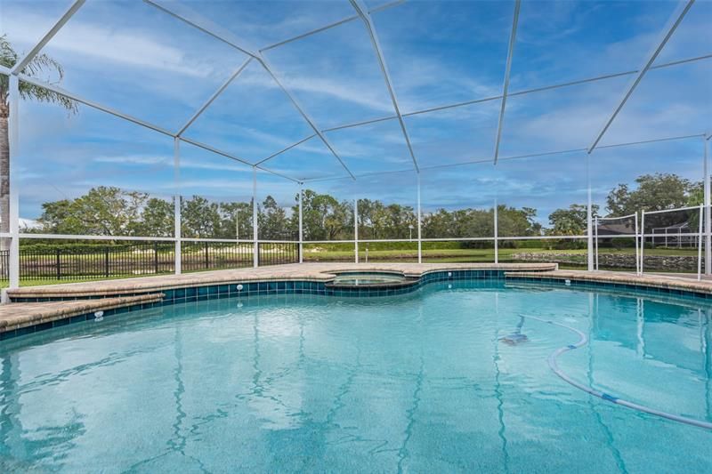 There is a pool sweep to help keep it clean, and the owner pays for the pool maintenance, lawn maintenance and quarterly pest control.