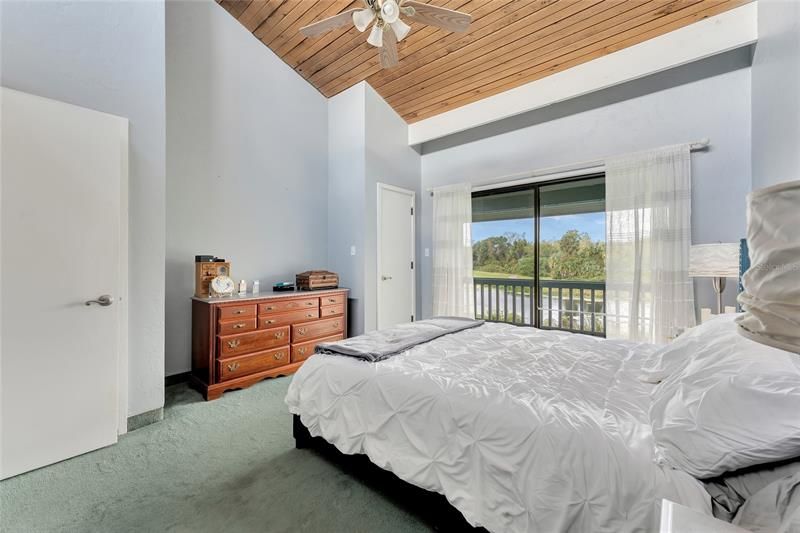 Spacious Master with plenty of closet space and water front views