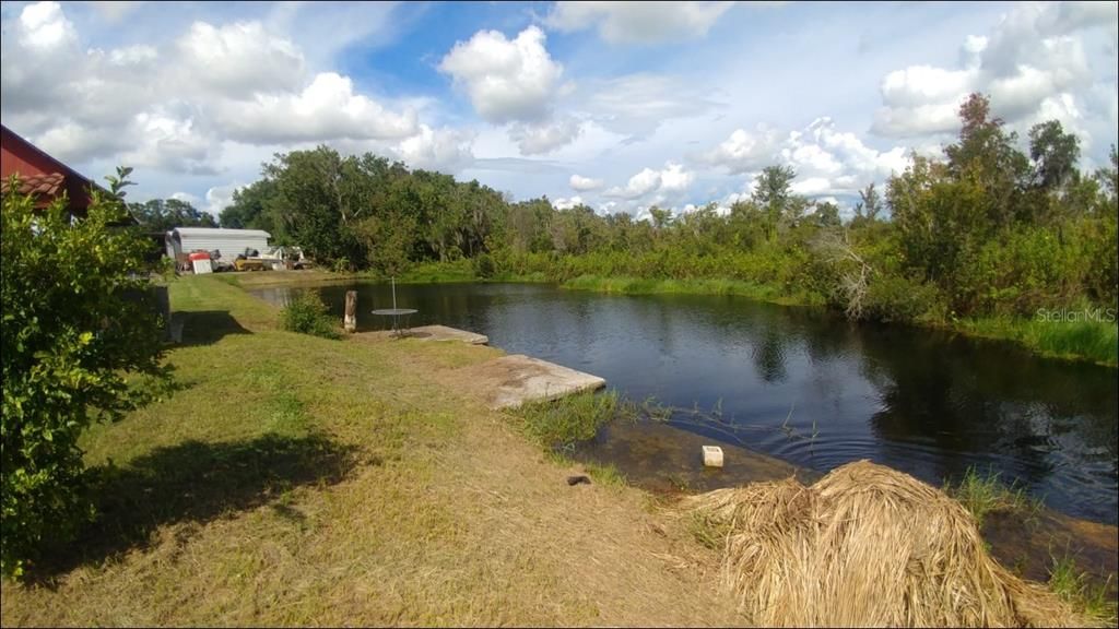 Fishing pond on S.E. corner