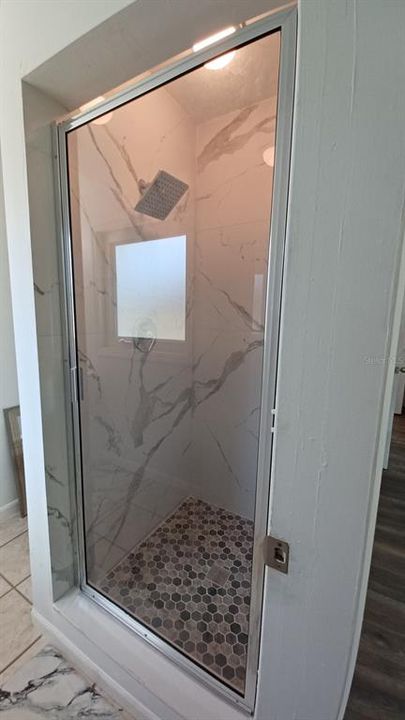 Brand new Master Bath Shower with Glass Door