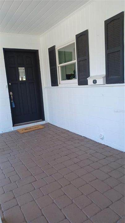 Front covered porch entry