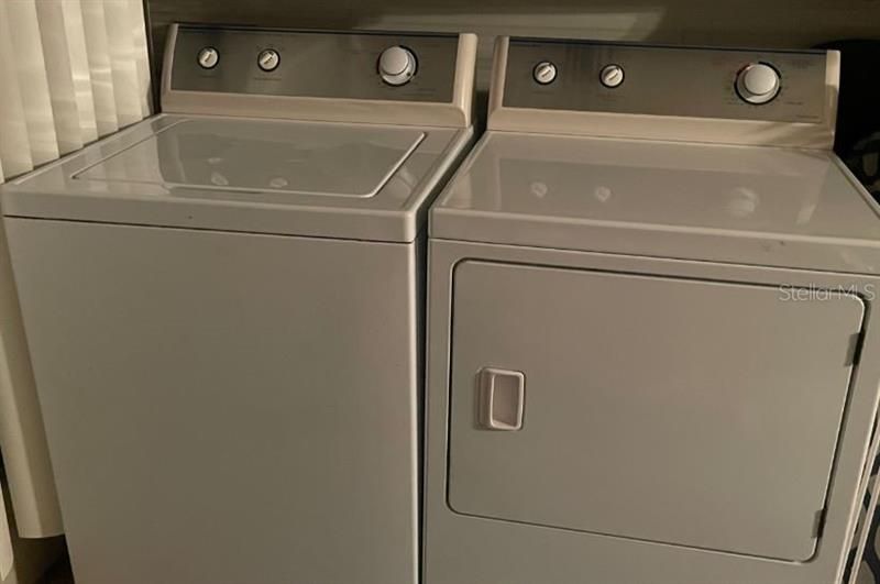 This washer and dryer are also included, and are located in the Florida room, so you don't have to go outside to do your laundry.