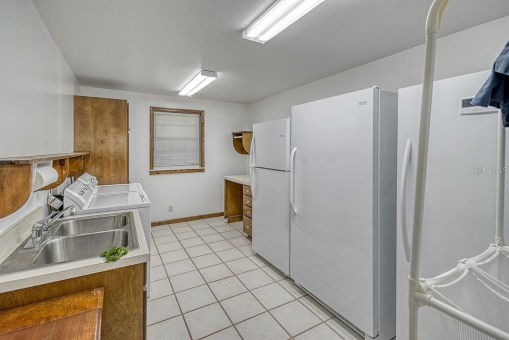 Indoor laundry and utility room