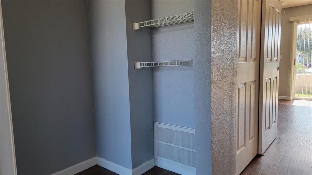 Hallway with Storage Shelving