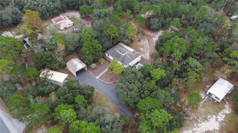 Rv, Garage, House, third garage under trees not shown