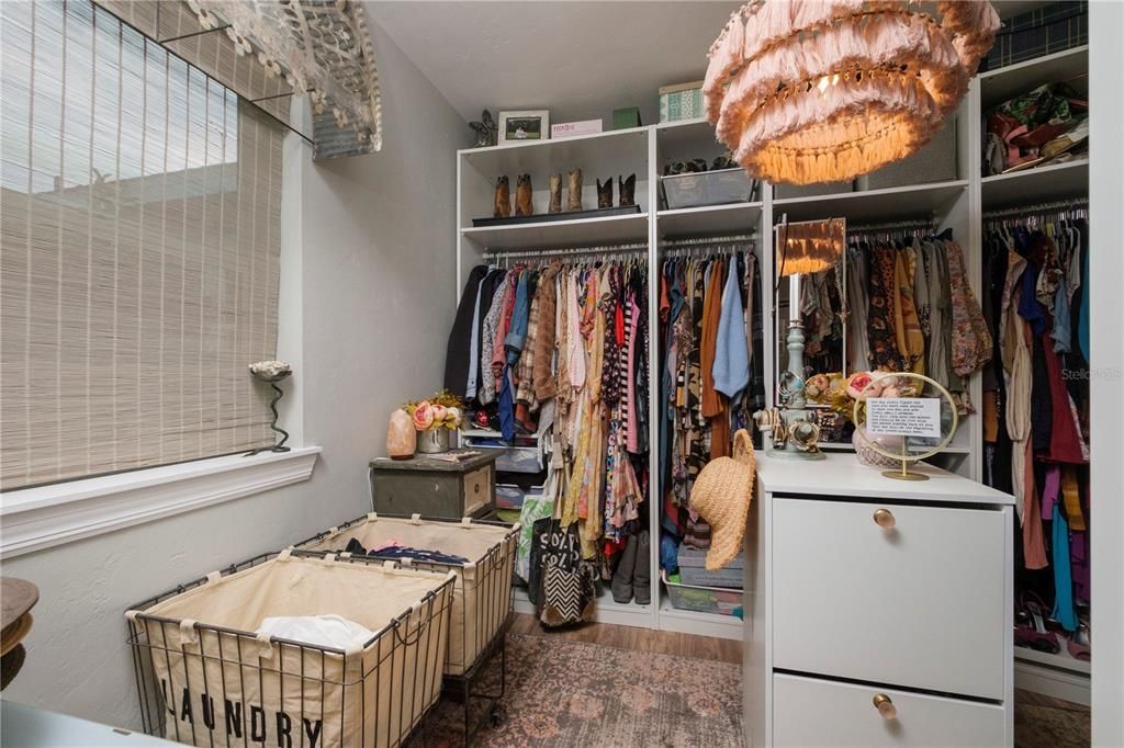 Addition: Walk-in closet with built-ins