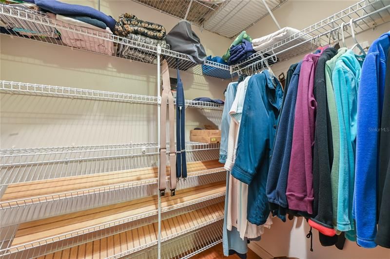 Owners Closet with Shoe Racks