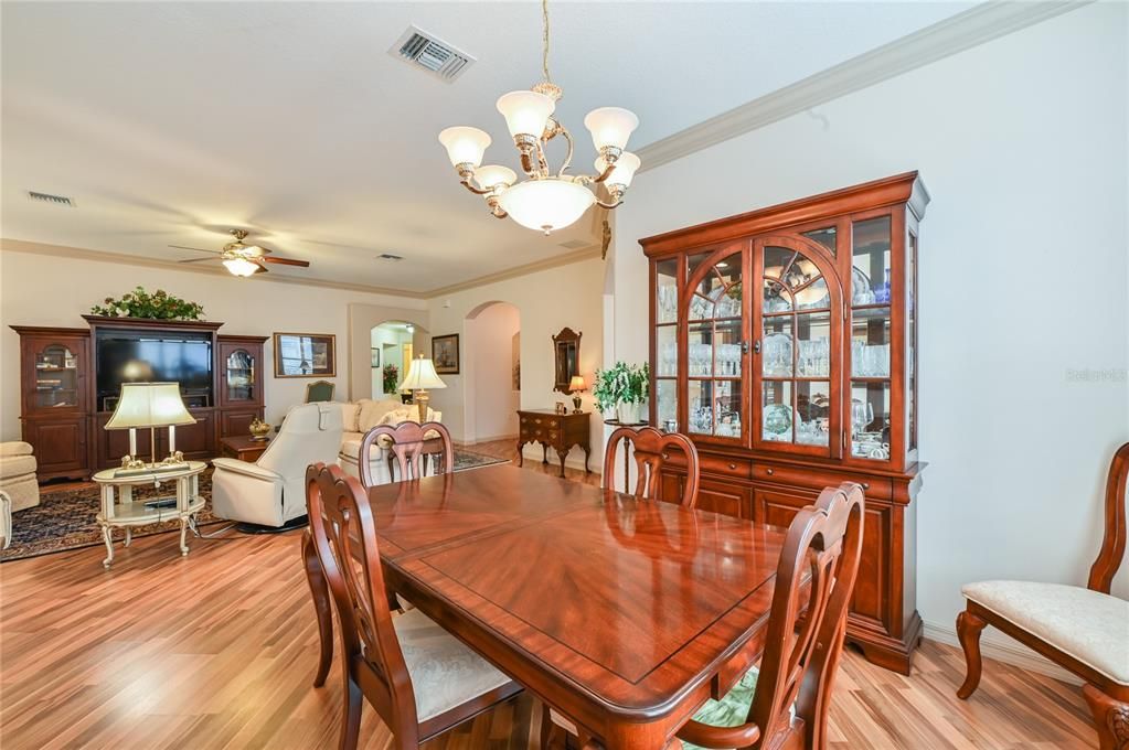 Dining Room with Crown Molding