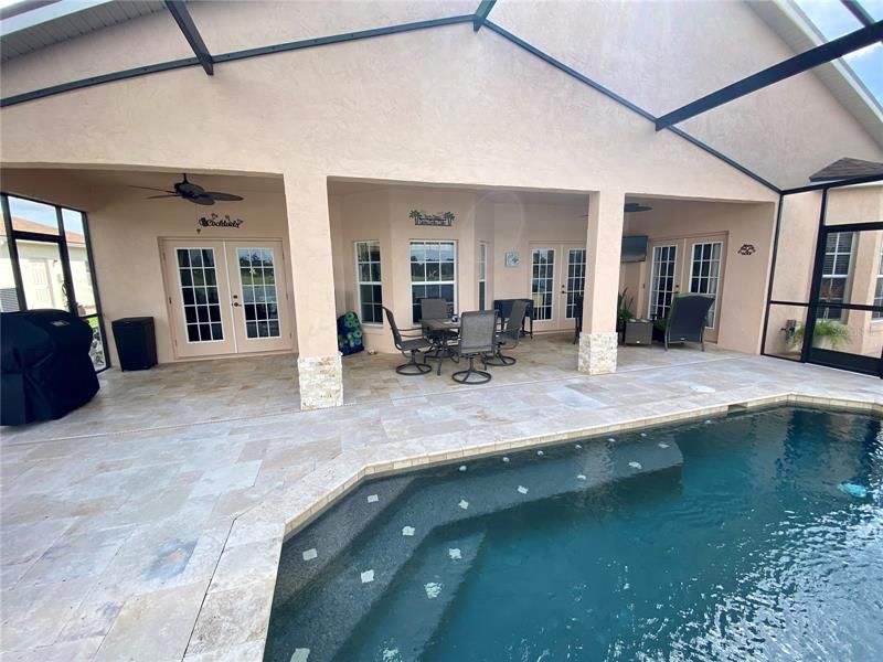 Covered pool patio