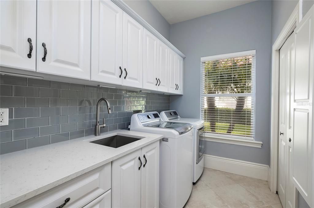 Completely remodeled Laundry Room with room for a second refrigerator