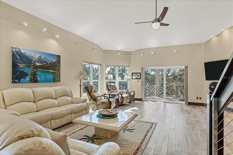 Living area with views overlooking lake and peek a boo views of Intracoastal