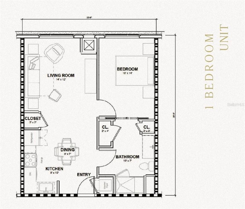 合同活跃: $286,000 (1 贝兹, 1 浴室, 658 平方英尺)