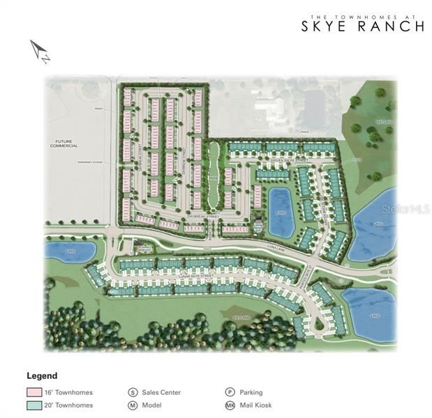 The Townhomes at Skye Ranch Community Site Map.