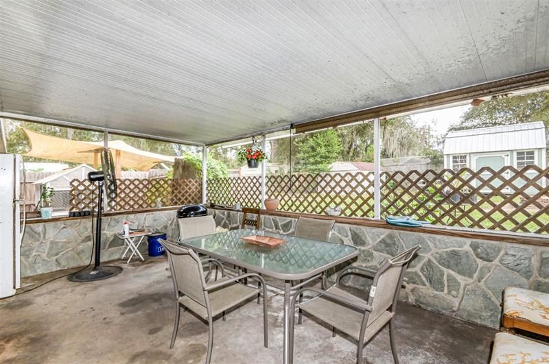 Covered, Screen Enclosed Rear Porch