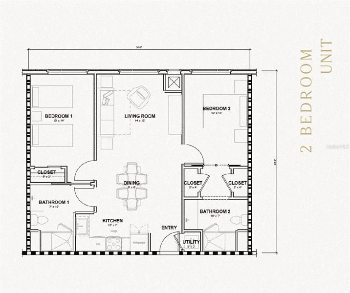 Activo con contrato: $490,600 (2 camas, 2 baños, 952 Pies cuadrados)