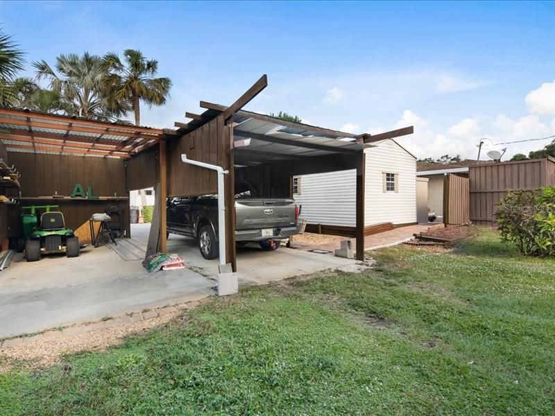 Carport and extra covered area