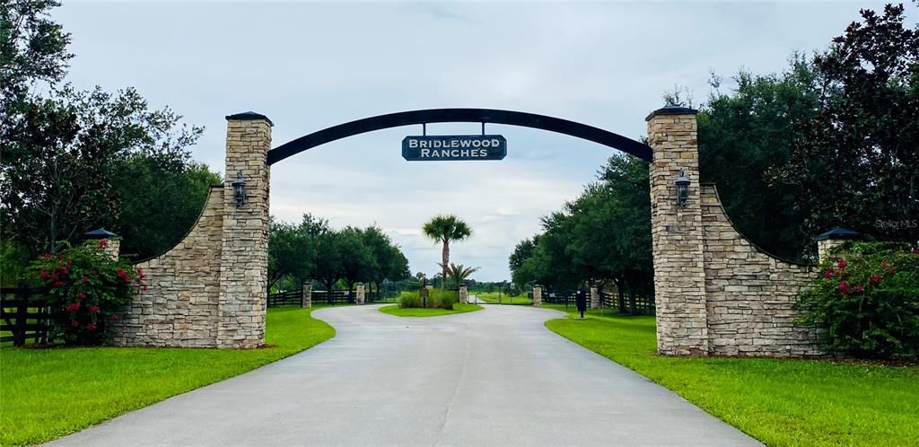 Front Gate of BridleWood Ranches