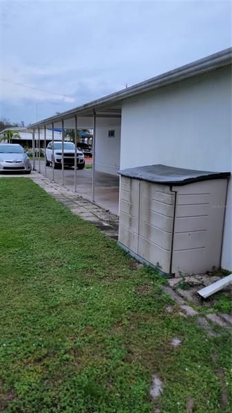 storage box and carport