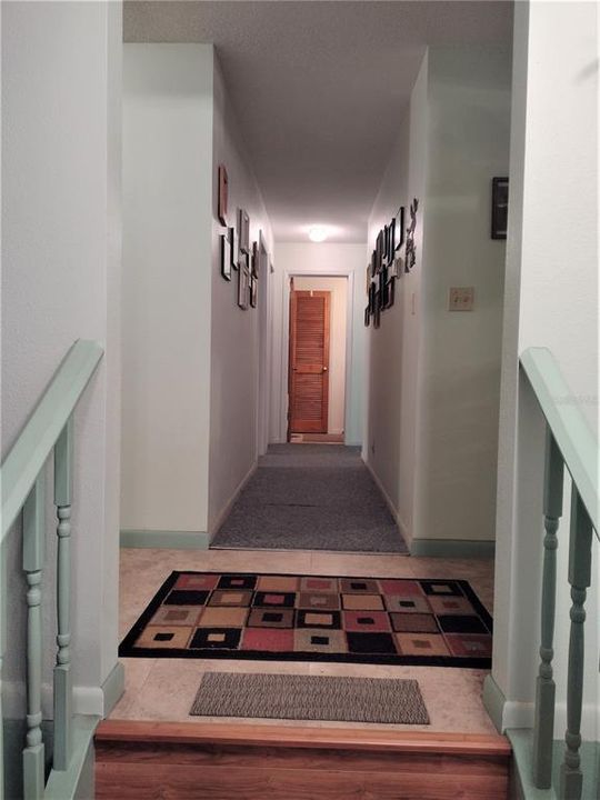 Hallway to bedrooms, bathrooms, & sewing room