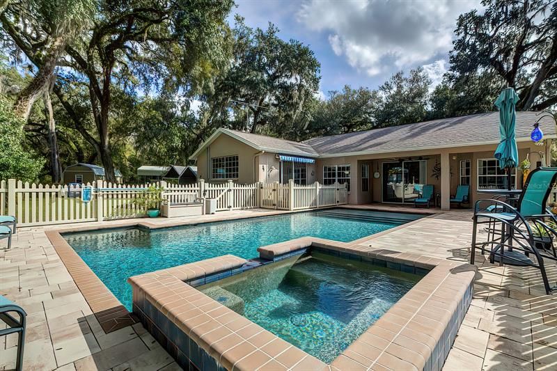 Heated, saltwater pool and spa