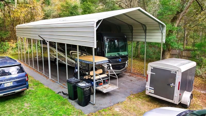 RV canopy and parking pad