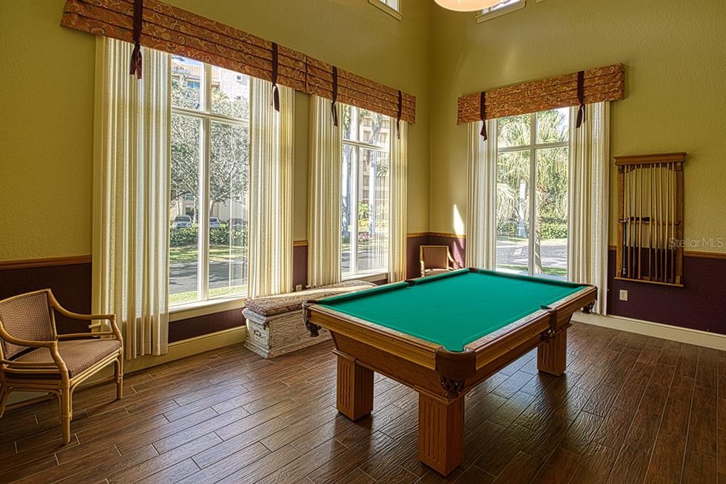 Billiard room at clubhouse.