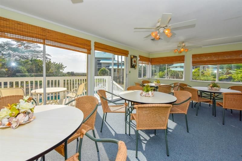Clubhouse seating area on Little Gasparilla Island