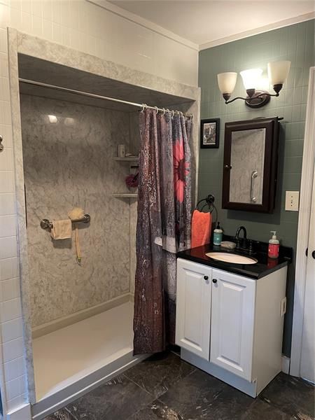 Brand New Shower and Vanity