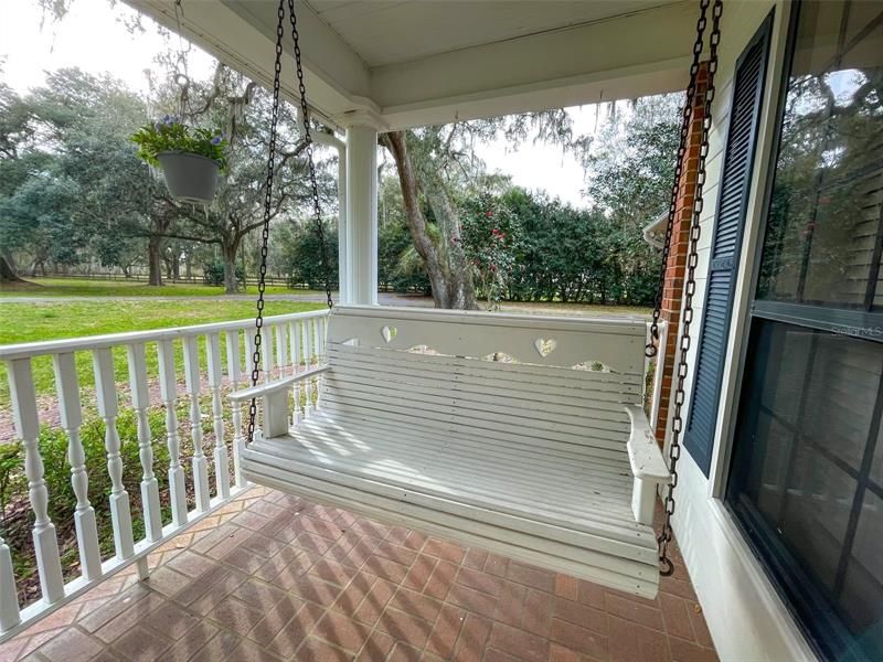 The perfect porch swing for a little R&R.