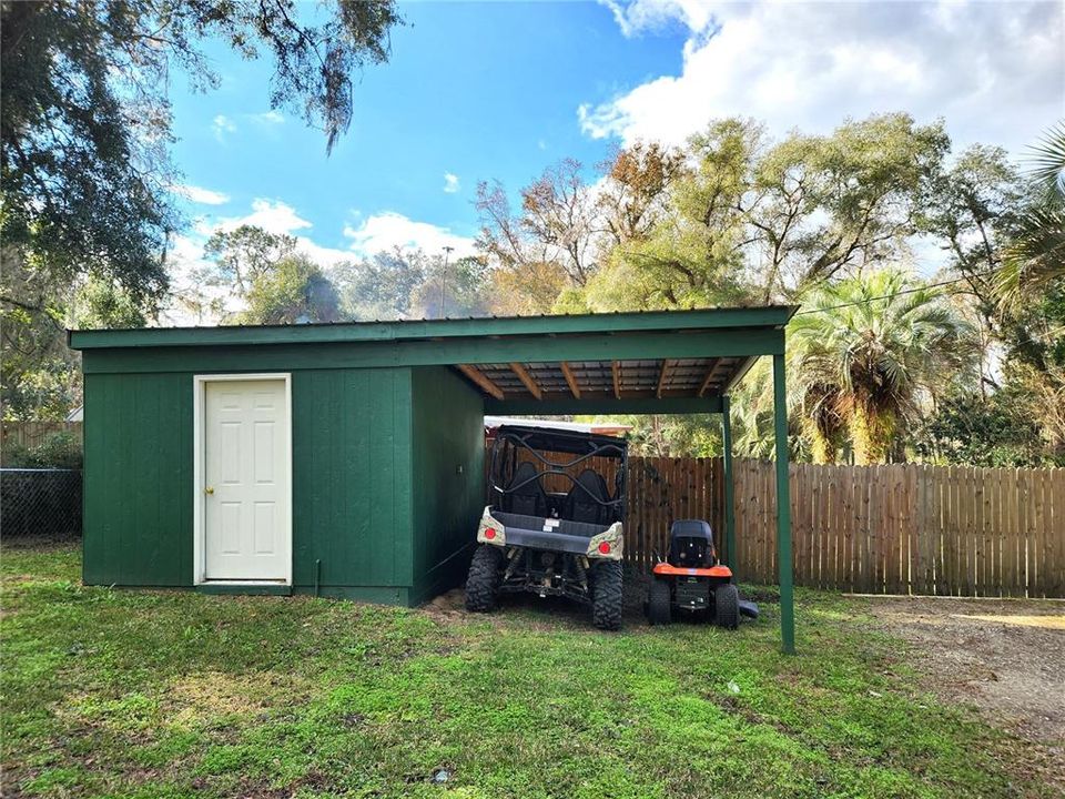 Shed With Covered Area